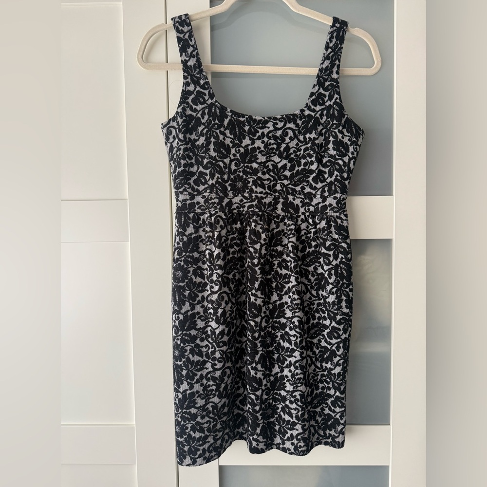 Diane Von Furstenberg Black and Gray mini Dress